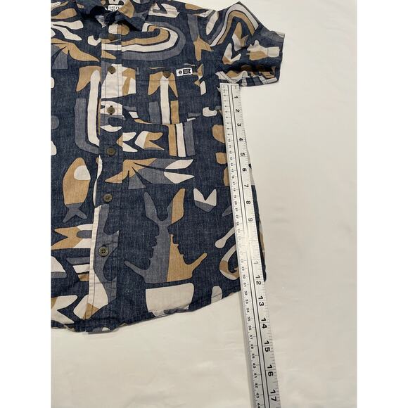 Salty Crew Boy's Short Sleeve Woven Shirt Size S Blue Button Up Pocket Cotton - Picture 6 of 6